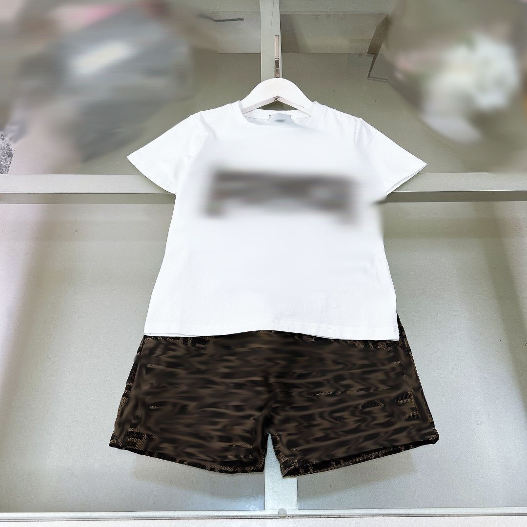Baby Clothes Sets Kids Short Sleeve Boys Clothing Cotton Tees Childrens Black White Outfits