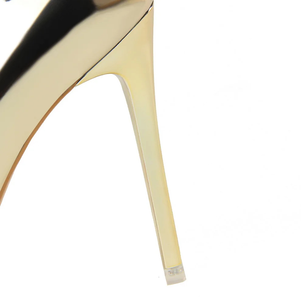 Plus Size 43 est Women 10.5cm High Heels Gold Pumps Female Stripper Tacons Lady Shoes High Heels Scarpins Fetish Shoes 240607