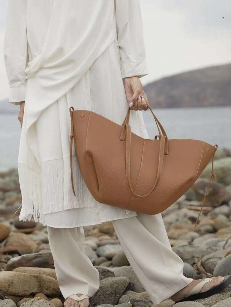 Designer Polen Le Cyme Mini Tonca Textured Duo Shoulder Camel Numero Un Nano Ma Tote Women Cross Body Bags Lady Handbag Leather Bag Half Moon Underarm