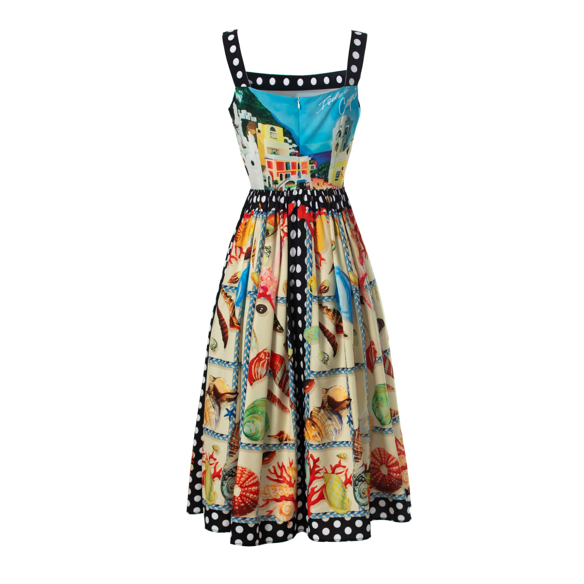 527 XXL 2024 Milan Runway Summer Dress Sleeveless Brand Same Style Empire Womens Fashion High Qual