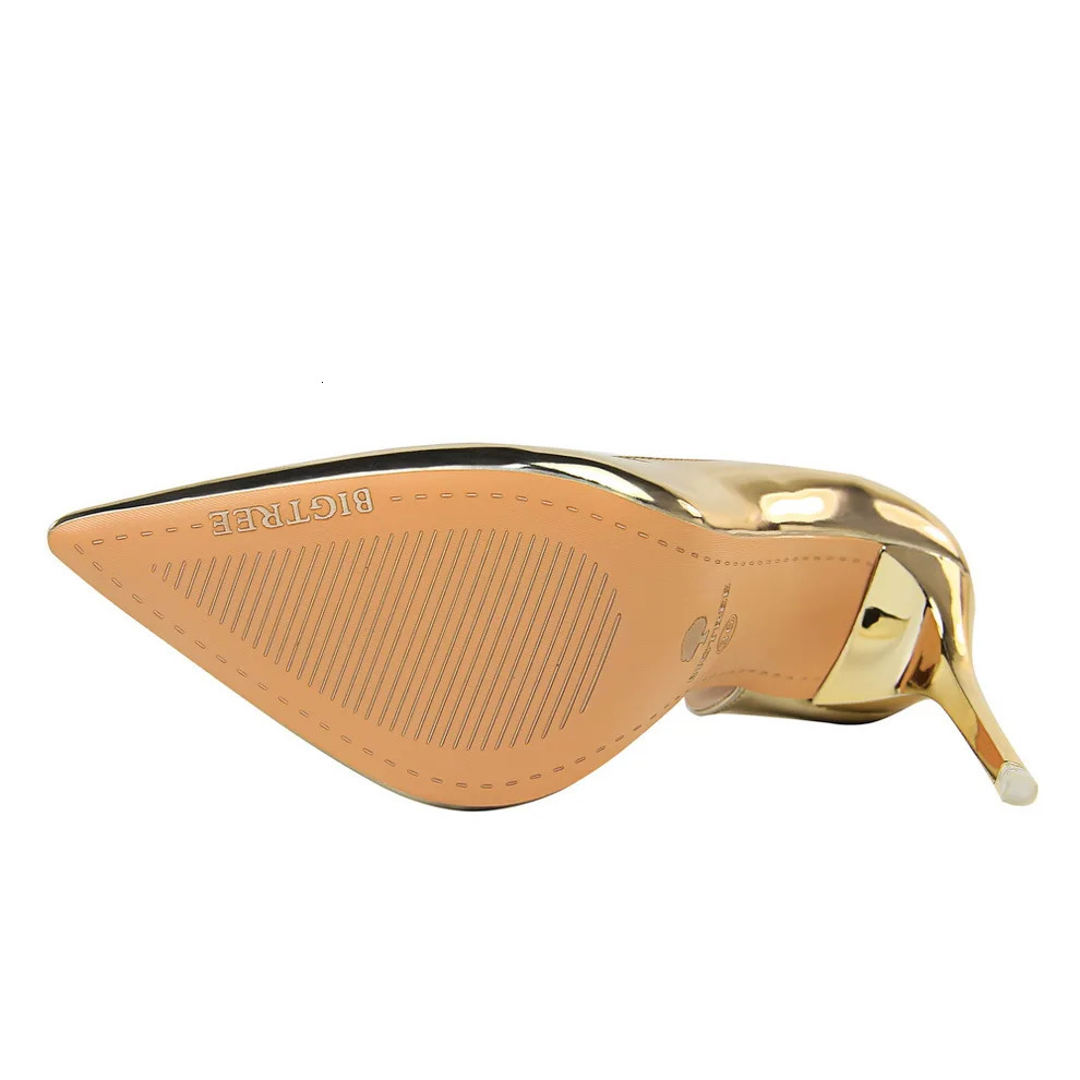 Plus Size 43 est Women 10.5cm High Heels Gold Pumps Female Stripper Tacons Lady Shoes High Heels Scarpins Fetish Shoes 240607
