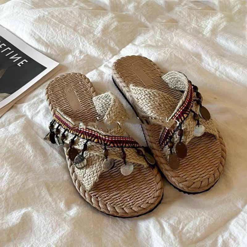 Ethnic Style Women's Slippers Outdoor Beach Flip-ps | 2024 Collection ee10