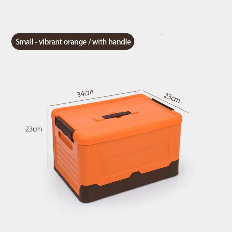 Plus size foldable storage plastic clothing organizer covered toy book tool trunk car outdoor travel folding box 240604