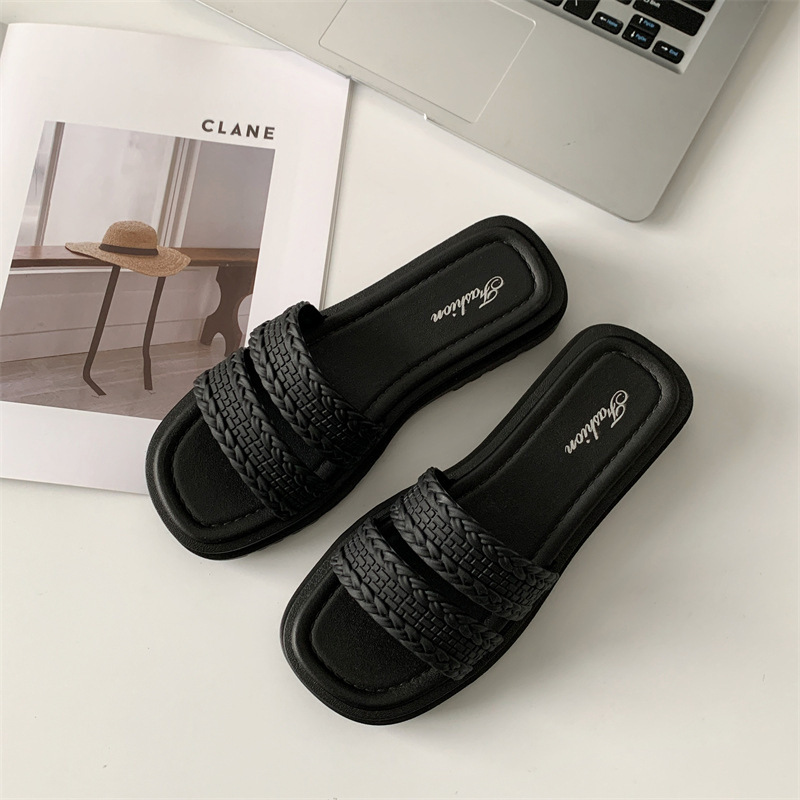 Fashion Flat Heel Slipper Summer Sandal Woman Shoes Outdoor Flip Flops Beach Sandales