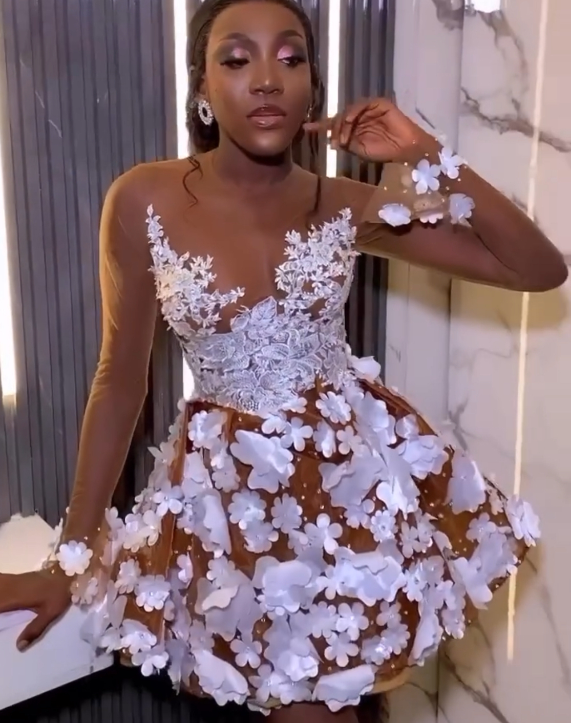 2024 Cocktail Dresses For Special Occasions Florals Lace Illusion Party Graduation Homecoming Birthday Holiday Gowns Dresses ZJ303
