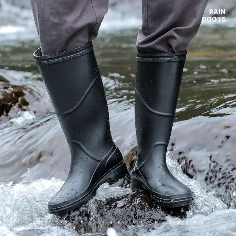 High Quality Men Rain Boots Men Rain Boots Non slip Highmediumlow Male Shoes Rubber Man Waterproof Shoes Fashion Shoes for Men 240607