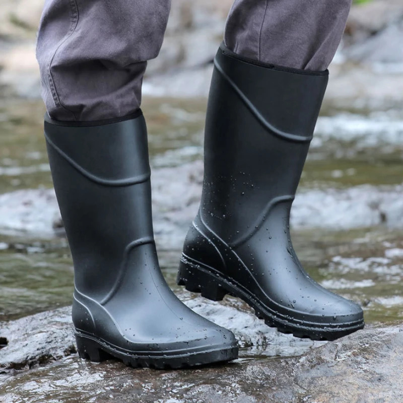 High Quality Men Rain Boots Men Rain Boots Non slip Highmediumlow Male Shoes Rubber Man Waterproof Shoes Fashion Shoes for Men 240607