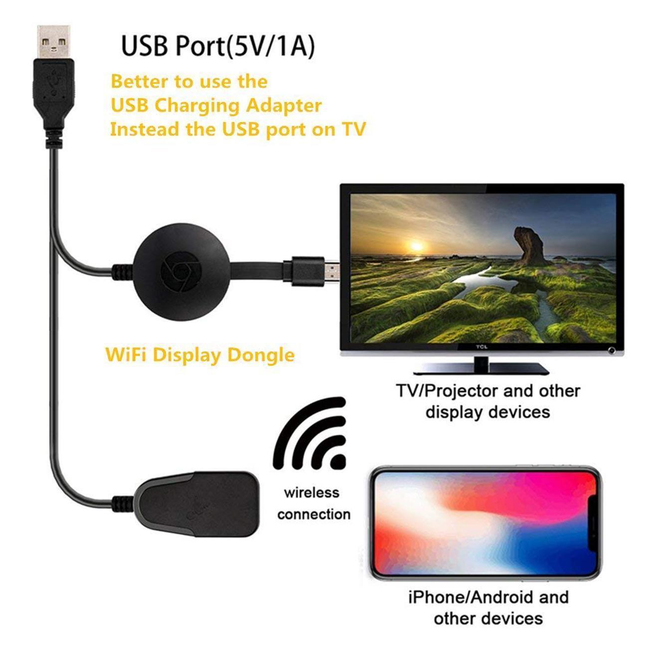 Chromecast 1080P TV stick WiFi mirascreen HDMI-compatible HD Display Media Streaming Video TV Smart Home For ios Android