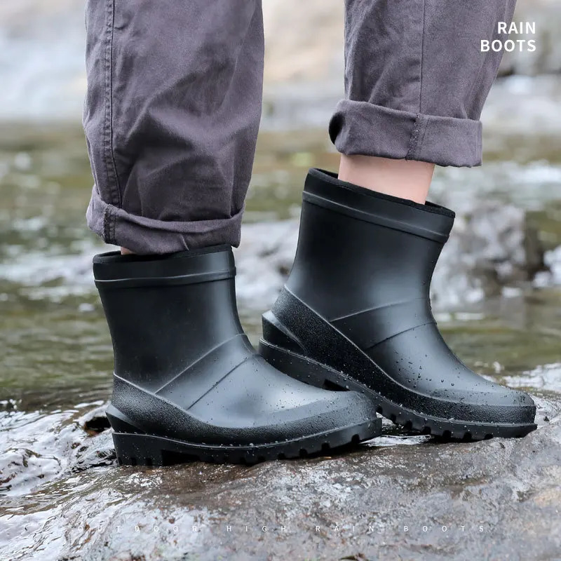 High Quality Men Rain Boots Men Rain Boots Non slip Highmediumlow Male Shoes Rubber Man Waterproof Shoes Fashion Shoes for Men 240607