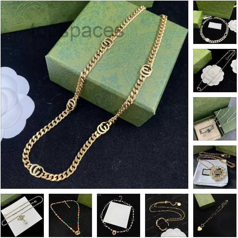 Gold Designer Necklace G Jewelry Fashion Necklace Gift Mens Long Letter Chains Necklaces For Men Women Golden Chain Jewlery Party -7