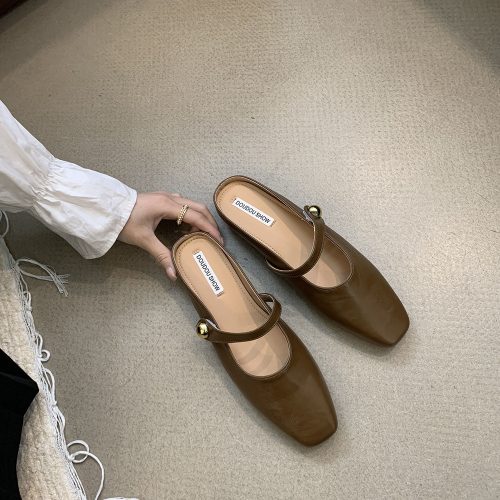 Flats Classic Dress Sandal Women Silver Beige Brown Casual Shoes Summer Slippers