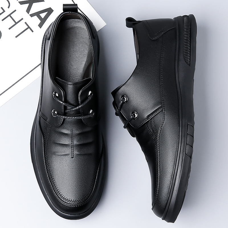 for 2024 Dress Business Autumn New Genuine Leather Casual Versatile Men's Soft Sole Breathable Dad's Shoes 02 Lhshoe