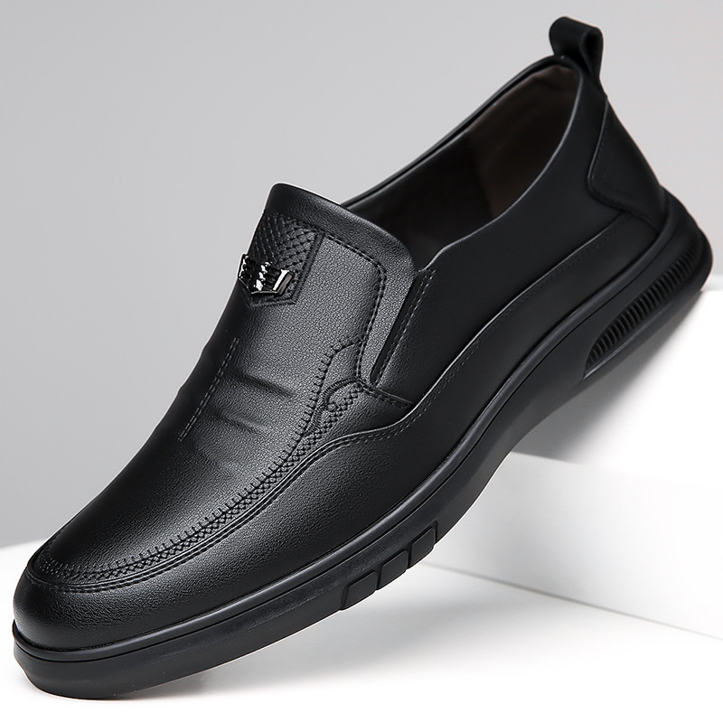 for 2024 Dress Business Autumn New Genuine Leather Casual Versatile Men's Soft Sole Breathable Dad's Shoes 02 Lhshoe