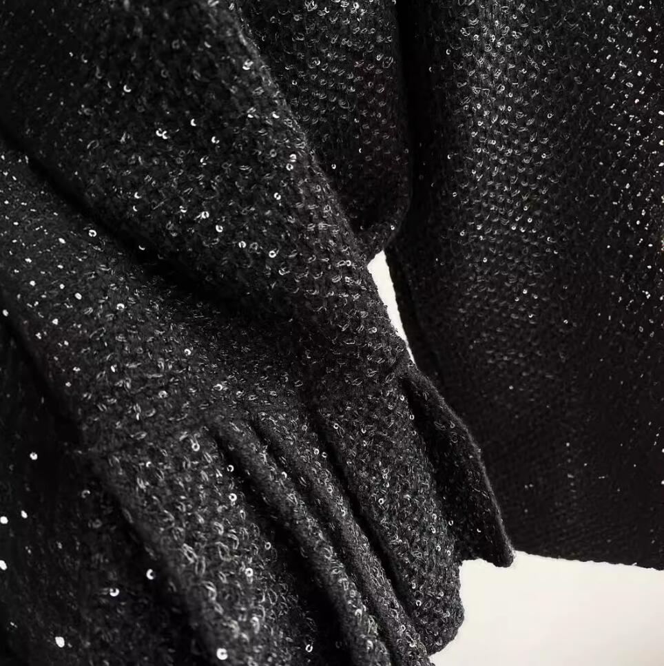 2026 Spring/Summer Designer Printed Long Sleeve Knitted Dress Slimming Women's Skirt