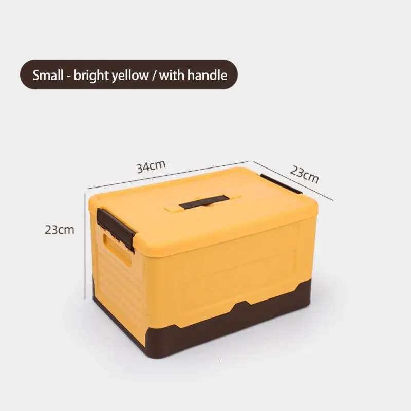 Plus size foldable storage plastic clothing organizer covered toy book tool trunk car outdoor travel folding box 240604