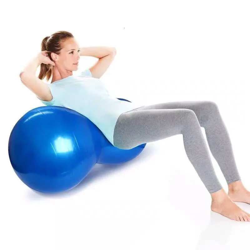 9045cm AntiBurst Peanut Yoga Ball for Home Exercise Fitness Equipment Sports Gym Pilates Trainning with Pump 240603