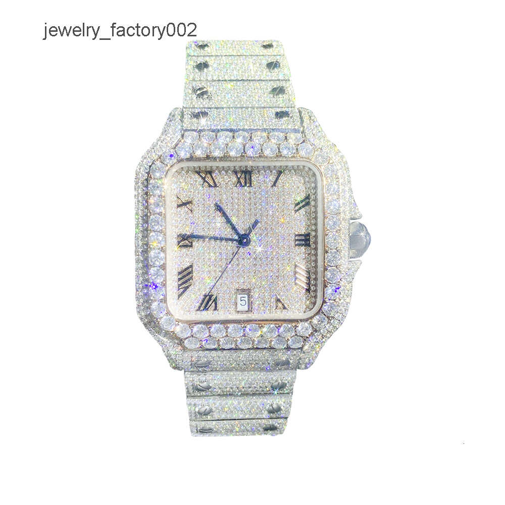 Custom Iced Out VVS Moissanite Watch Hip Hop Mechanical Watch With GRA Certification