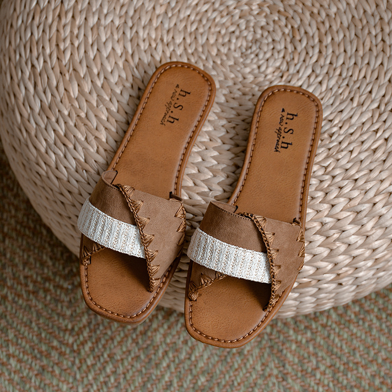 Summer Flip-ps Minimalist Pleated Slippers hot Multi-Color Sandals Women Beach Vacation Slipper