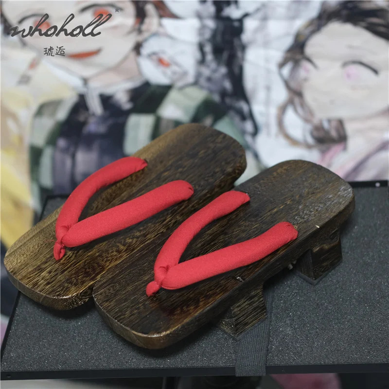 Summer Women Slipper Japanese Geta Wooden Clogs Geisha Samurai Anime Cosplay Shoes Thick Bottom Platform Sandals Man Flip Flops 240607