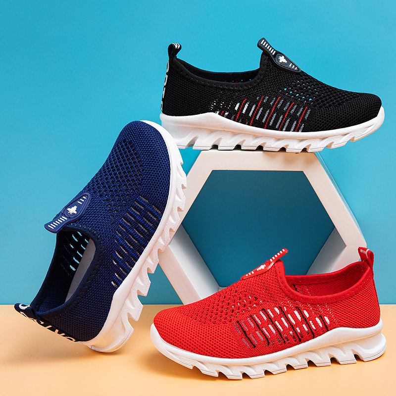 Solid Summer 2024 New Children Soft Sole Running Student Breathable Sports Shoes Free Shipping Lhshoe