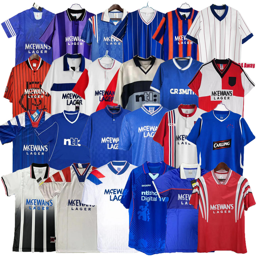Glasgow Rangers Fc Retro 87 90 92 93 94 95 96 97 99 01 08 Soccer Jerseys GERRARD GASCOIGNE LAUDRUP Football Shirt uniform Gerrard MCCOIST