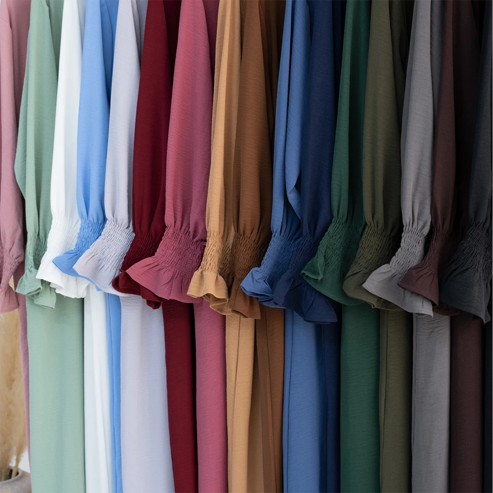 Abaya Muslim Woman Dress Sweet Style Long Sleeves Dubai Turkey Modest Clothing Islam Hijabi Robe Elegant Dresses Ramadan Eid 240529