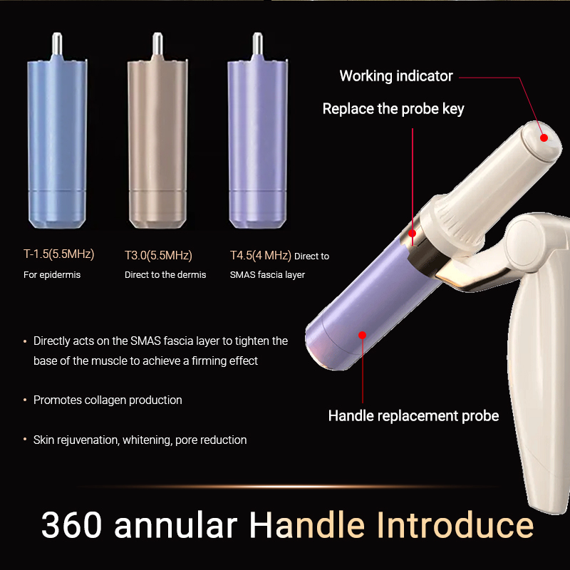 Newest 3D 12D HIFU Machine High Intensity Focused Ultrasound for HIFU Face Lifting Skin Tightening Body Slimming 3 Handles