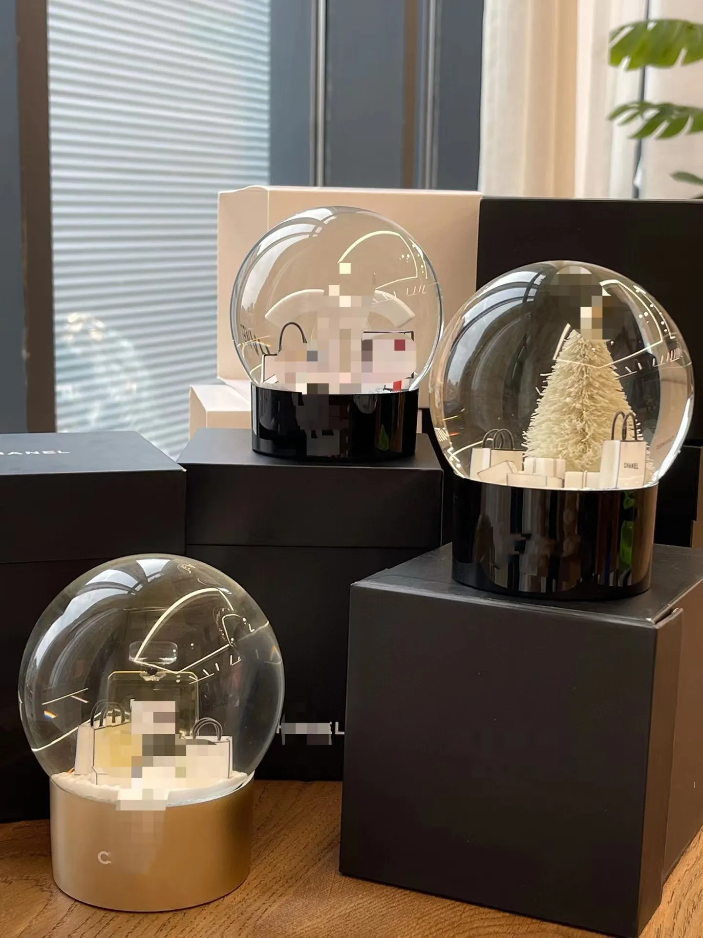 Designer Transparent Crystal Creative Jewelry Letter White Christmas Tree Best Friend Valentine's Day Snowflake Ball Desktop Decoration Gift Box 