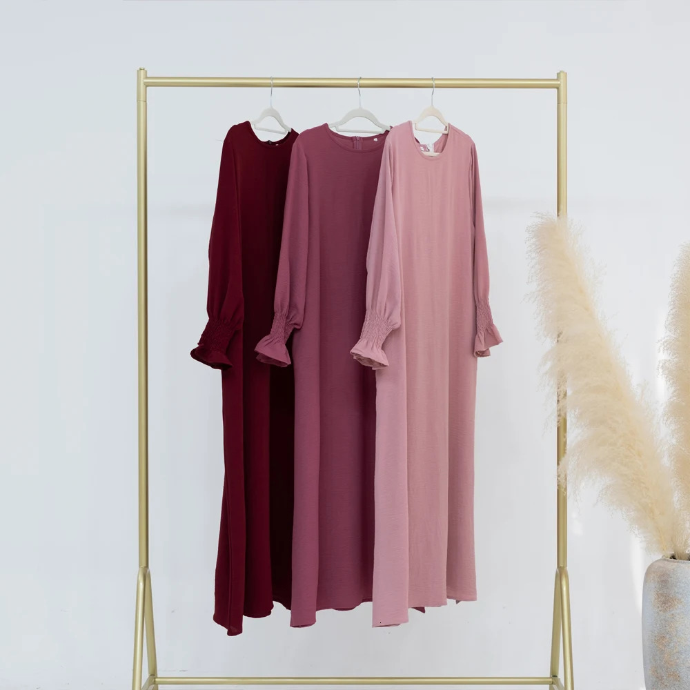 Abaya Muslim Woman Dress Sweet Style Long Sleeves Dubai Turkey Modest Clothing Islam Hijabi Robe Elegant Dresses Ramadan Eid 240529