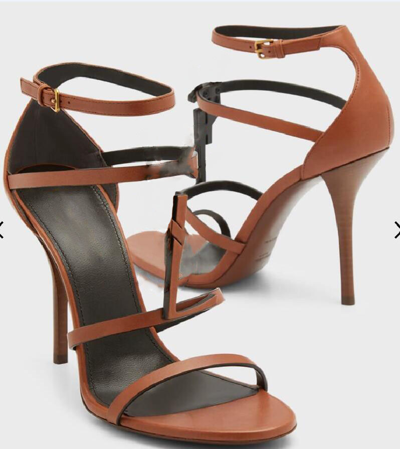 High quality Women Luxurys Designers Sandals Heels Shoes Open Toe Genuine Patent Leather alphabet Shoe Christmas Handbag Factory_footwear Size US4 to US13