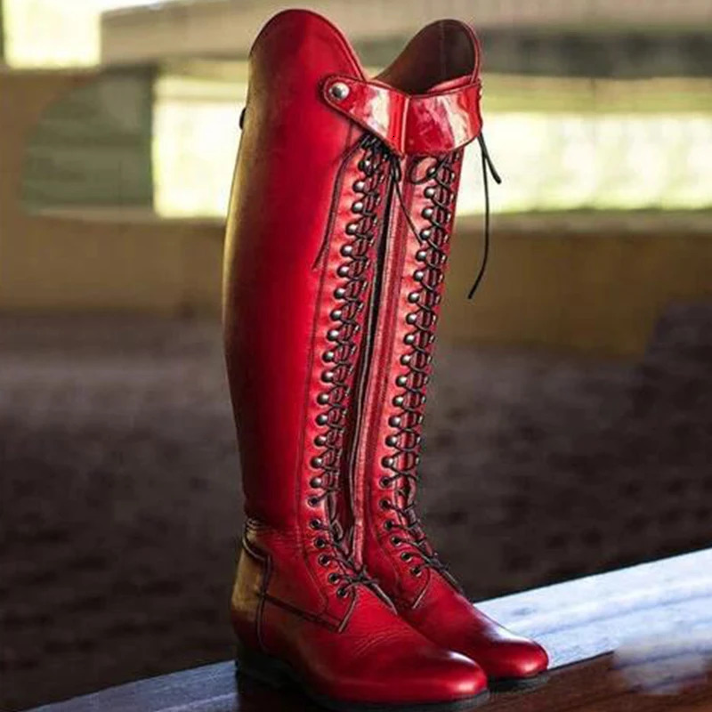 FGHGF Autumn Winter Fashion Products With Zipper Square With Low High Knight Boots Personality Riding Boots 34 And 43 Female 240607