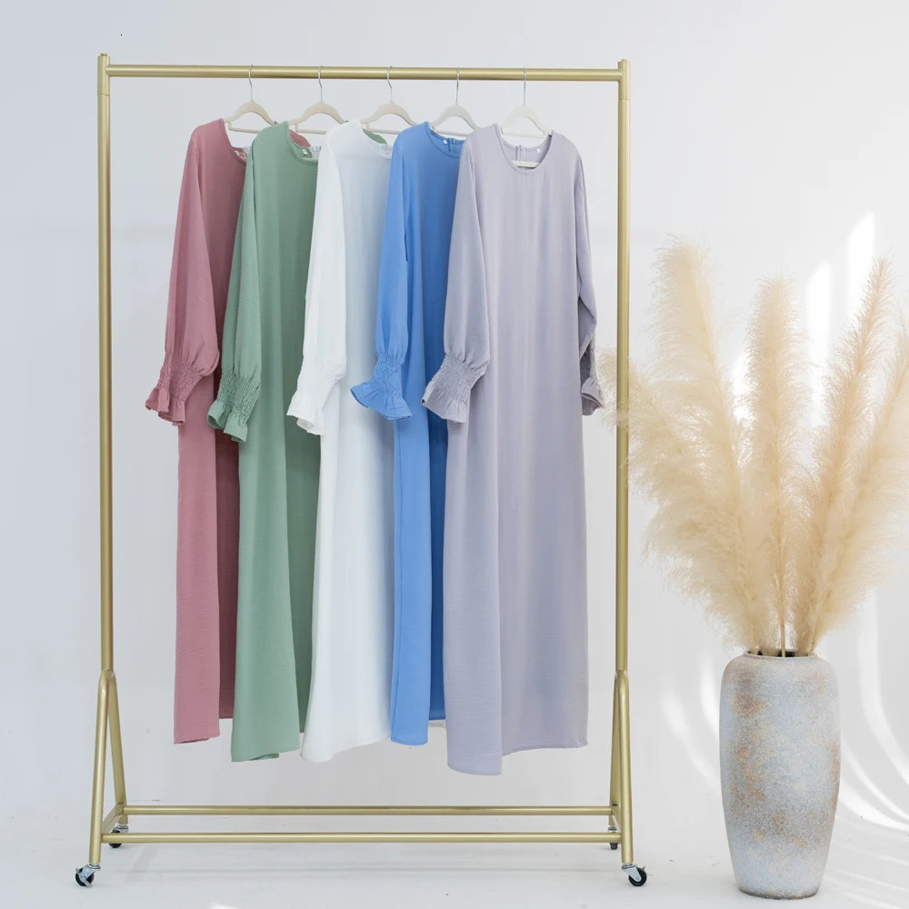 Abaya Muslim Woman Dress Sweet Style Long Sleeves Dubai Turkey Modest Clothing Islam Hijabi Robe Elegant Dresses Ramadan Eid 240529