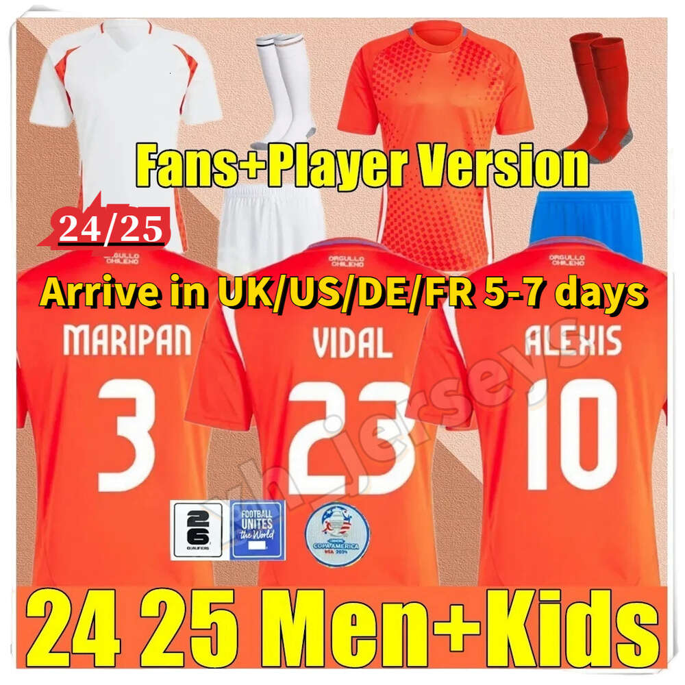 2024 2025 Chile Soccer Jerseys chilean 24 25 Vidal Alexis Sanchez Felipe MEDEL Erick E.VARGAS Men kids kit Football Shirts SALAS Zamorano Sierra