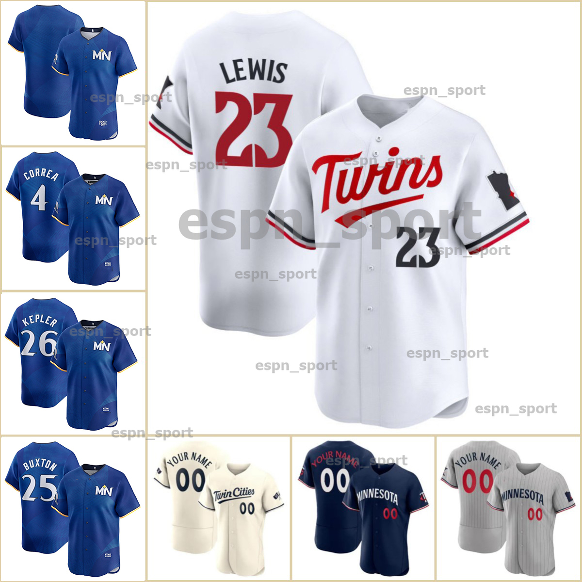 Carlos Correa 2024 City Connect Twins Jersey Royce Lewis Joey Gallo Byron Buxton Jose Miranda Miguel Sano Joe Ryan Sanchez Jhoan Duran Minnesota Pablo Lopez Shirt