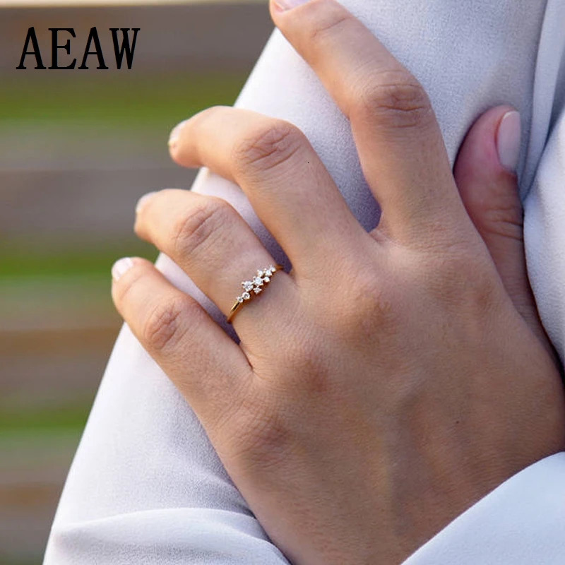 Trendy 14k White Gold Classical Twist Rope CVD HPHT Lab Grown Diamond Finger Ring for Women Fashion Wedding Gift Rings 240530
