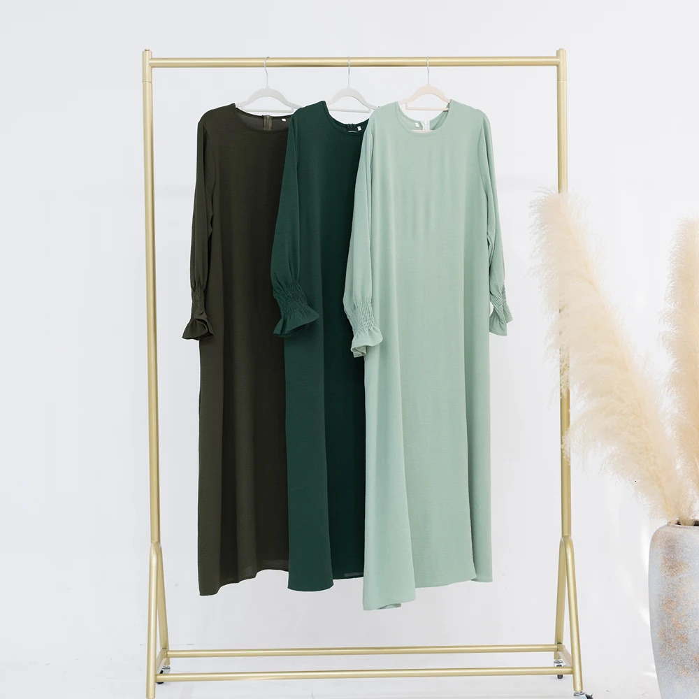 Abaya Muslim Woman Dress Sweet Style Long Sleeves Dubai Turkey Modest Clothing Islam Hijabi Robe Elegant Dresses Ramadan Eid 240529