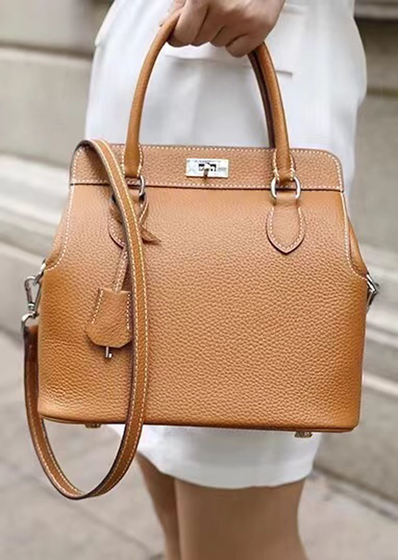 Women Genuine Leather Totes Designer Shoulder Bags Fashion Quality Milk Box Shape Handbags With 2 Straps Soft Leather Crossbody Bag Large Capacity New 2766