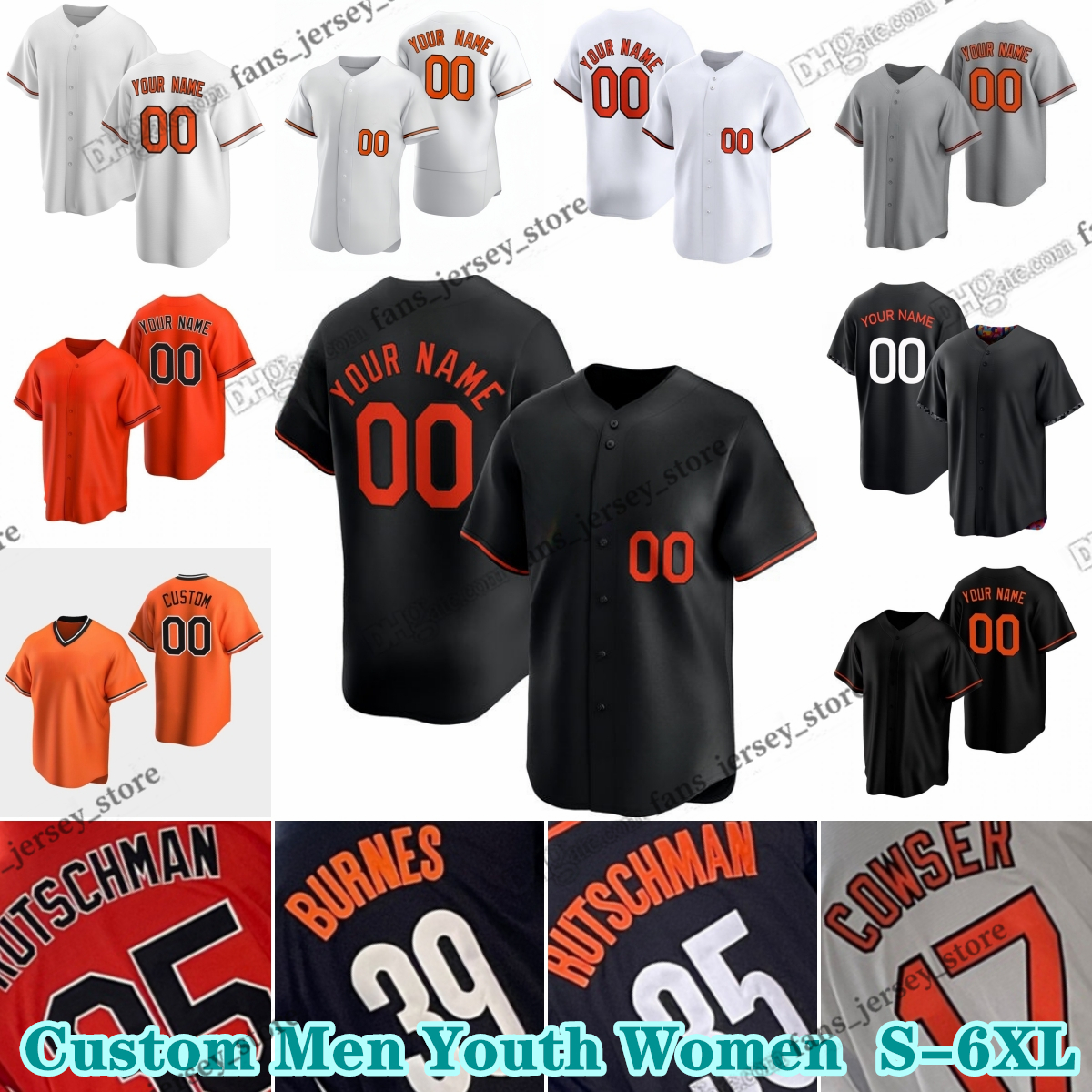 2024 S-6XL City Connect 35 Adley Rutschman Baseball Jersey Ryan Mountcastle Gunnar Henderson Anthony Santander Custom Orioles Any Name Number Men Youth Women
