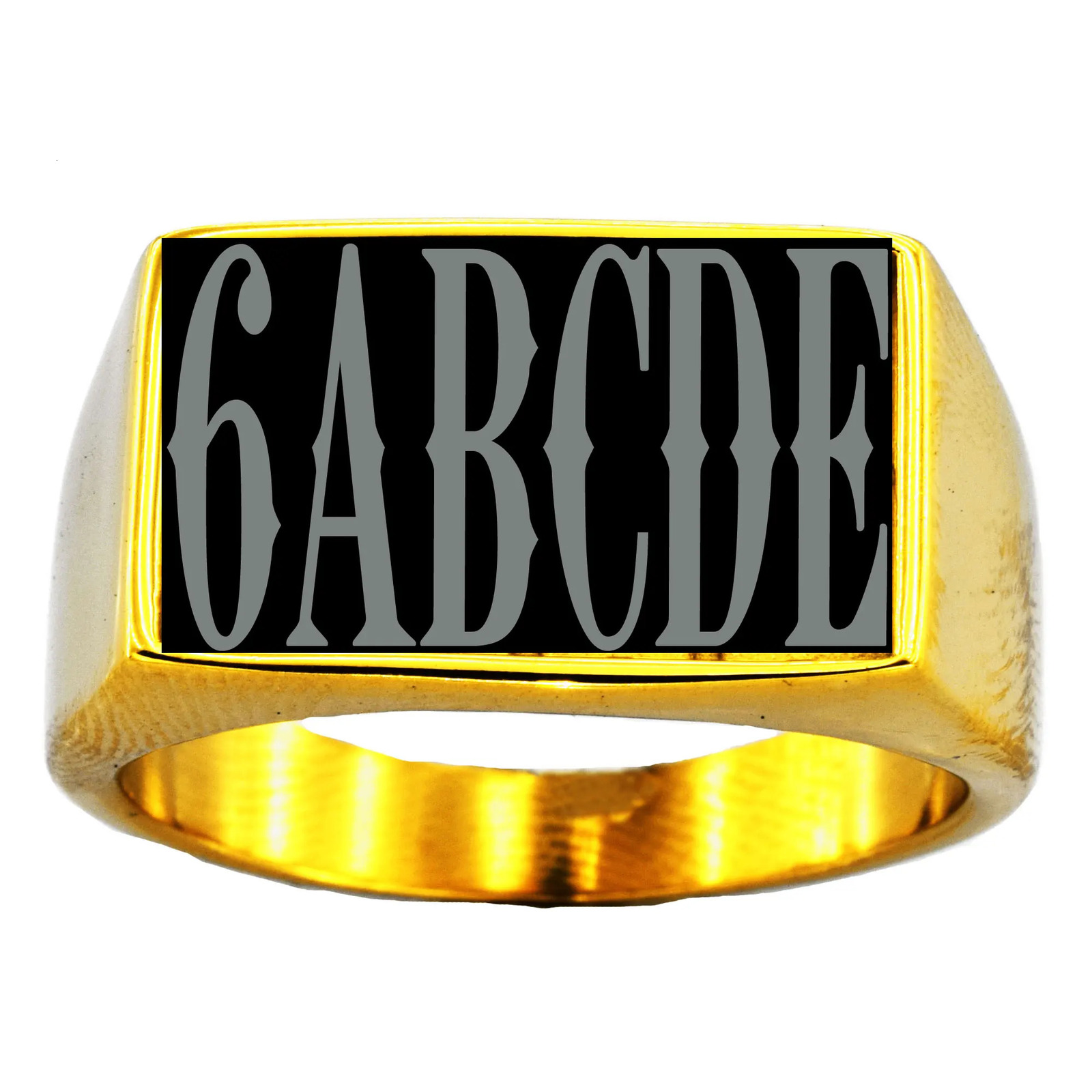 Memorial 6 Letters Monogram Ring Customized Initials Ring Personalized Gift 240530