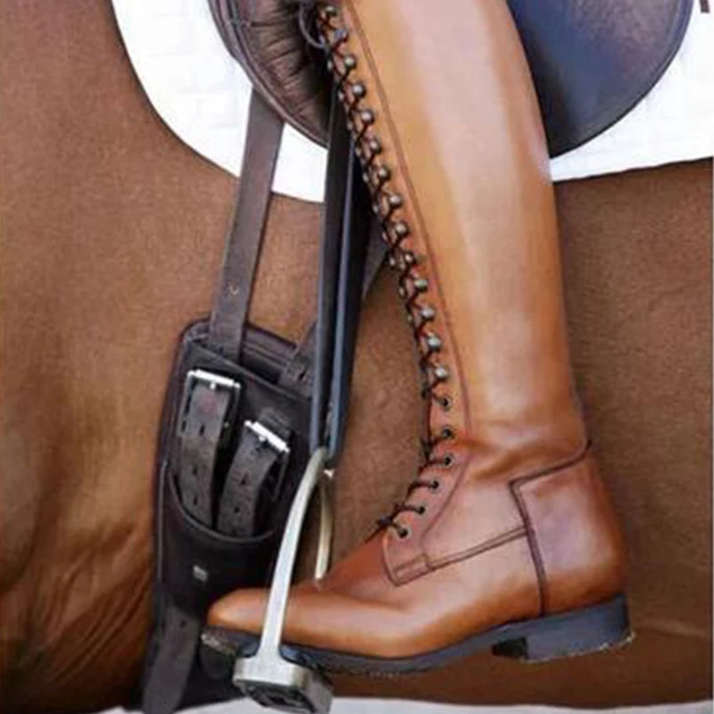 FGHGF Autumn Winter Fashion Products With Zipper Square With Low High Knight Boots Personality Riding Boots 34 And 43 Female 240607