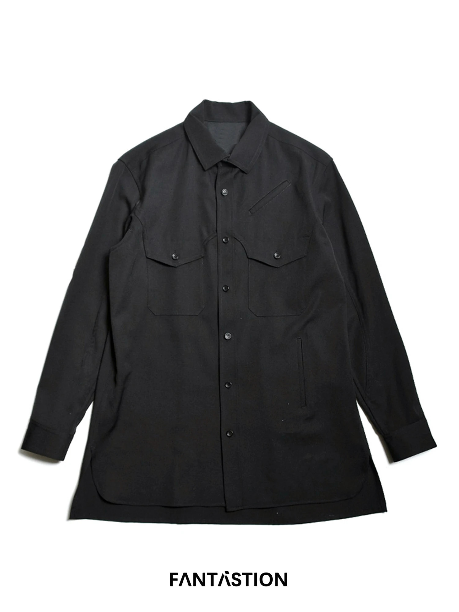 FANTASTION multiple pockets shirts Mens clothing Mens shirts korean clothes mens cotton shirts for men Male clothes 240530
