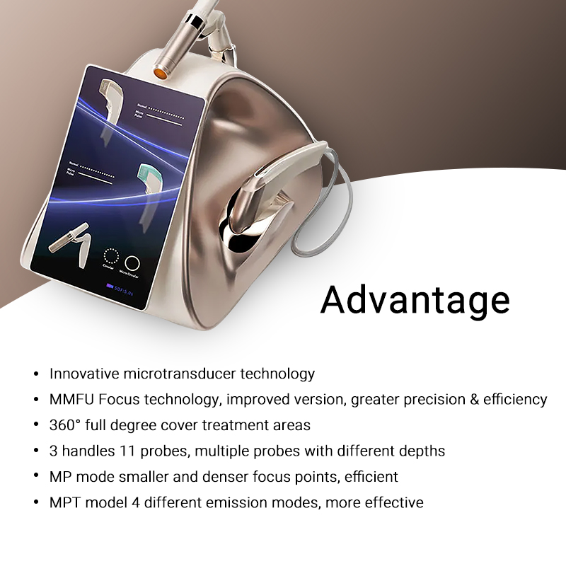 Newest 3D 12D HIFU Machine High Intensity Focused Ultrasound for HIFU Face Lifting Skin Tightening Body Slimming 3 Handles