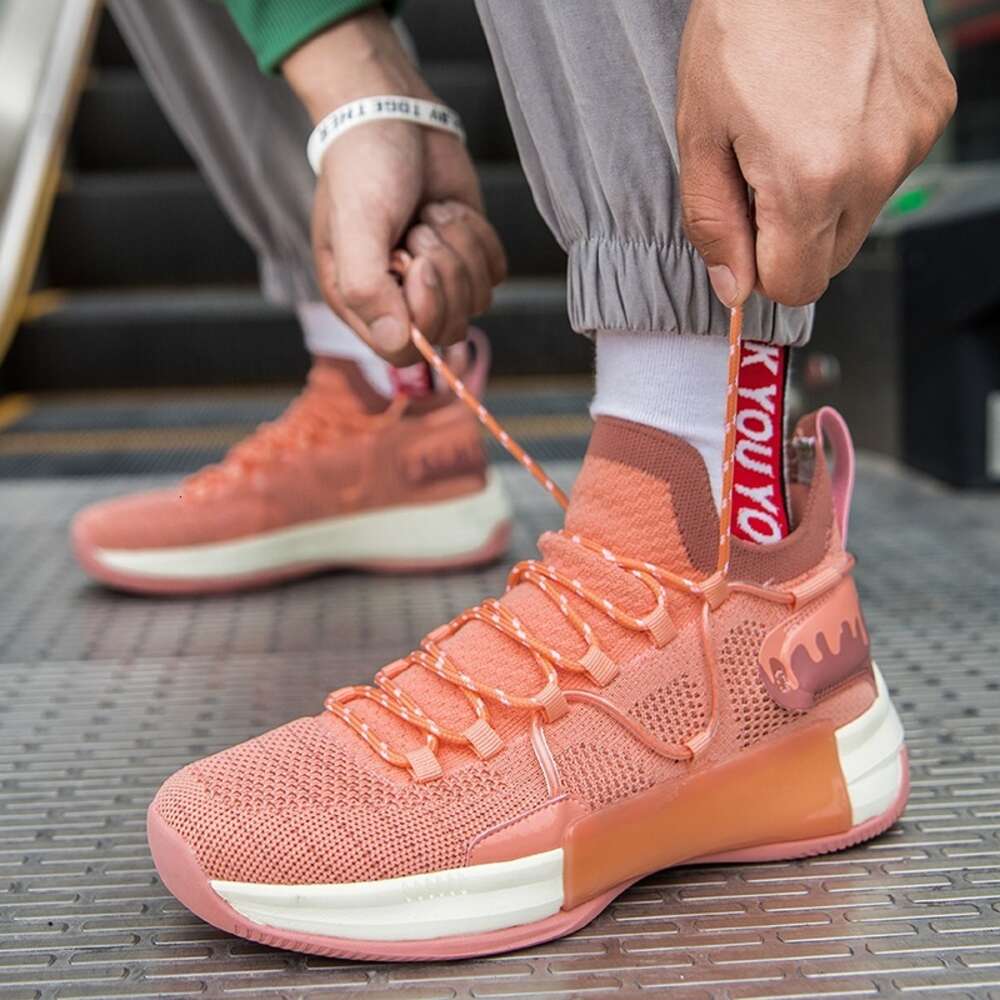 Men's Shoes Sneakers Anti-skid High-top Couple Breathable Man Basketball Boots