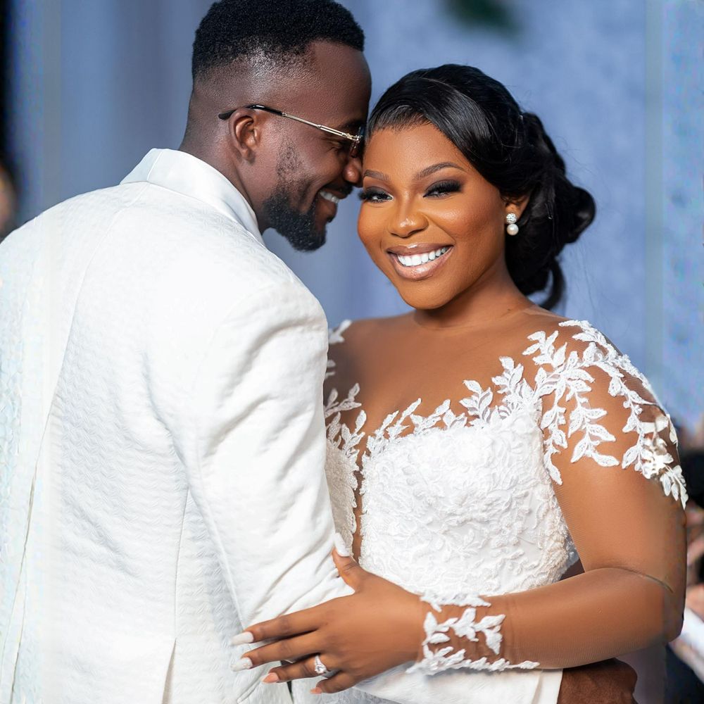 Plus Size Mermaid Wedding Dress: Sheer Lace Illusion, Long Sleeves for African Women