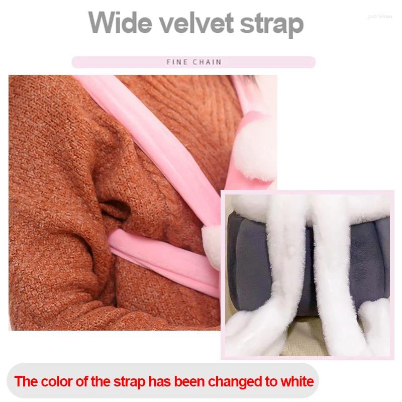 Soft Plush Warm Cat Carriers for Small Dogs, Outdoor Kitten Hanging Chest Travel Bag Backpack