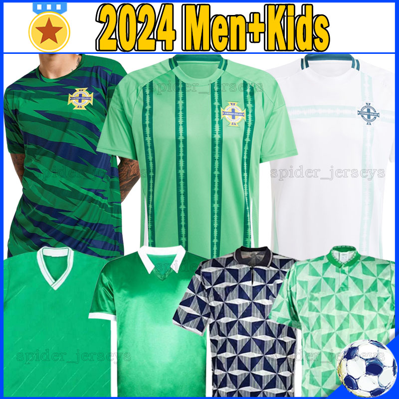 2024 Northern Ireland Soccer Jerseys 1979 1988 1990 1994 Home Away retro Classic Vintage Jersey George EVANS LEWIS SAVILLE DAVIS WHYTE men kids Football Shirts