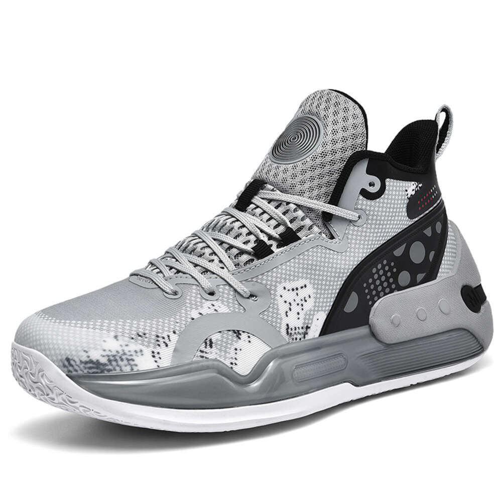 Factory latest design good quality solid sole sneaker high cut basketball shoes