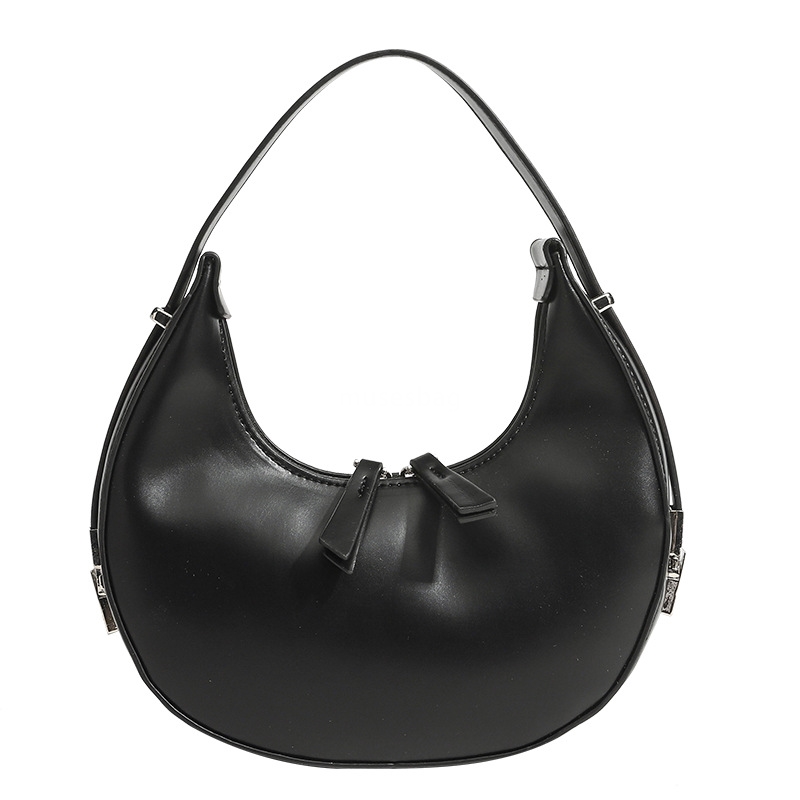 High end and niche design French underarm bag for women's new crescent solid color handbag Instagram versatile texture fashionable shoulder bag