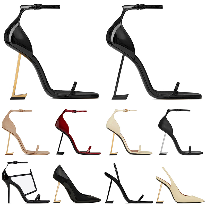 With box designer sandals women high heels patent leather luxury sandal ladies slides sliders womens heel slide outdoor dress shoes