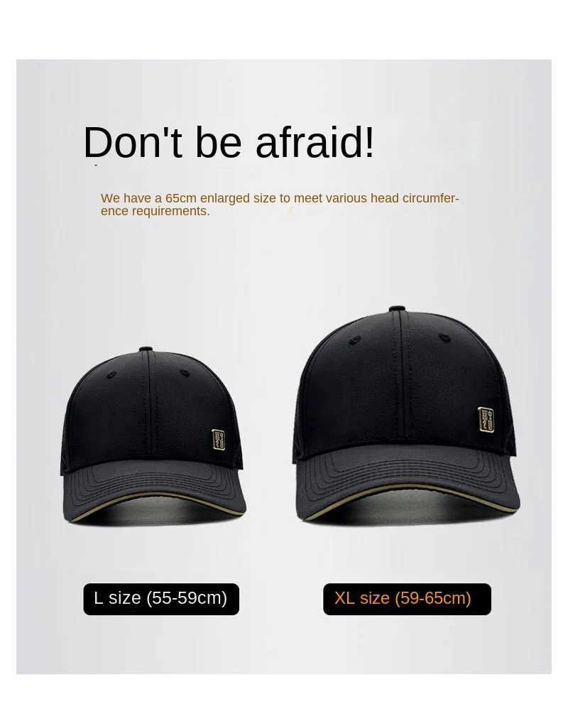 Ball Caps XXXL Men Women Baseball Cap Big Head Plus Size Summer Mesh Top Quality Oversize Sport Snapback Hat 56-60cm 61-63cm